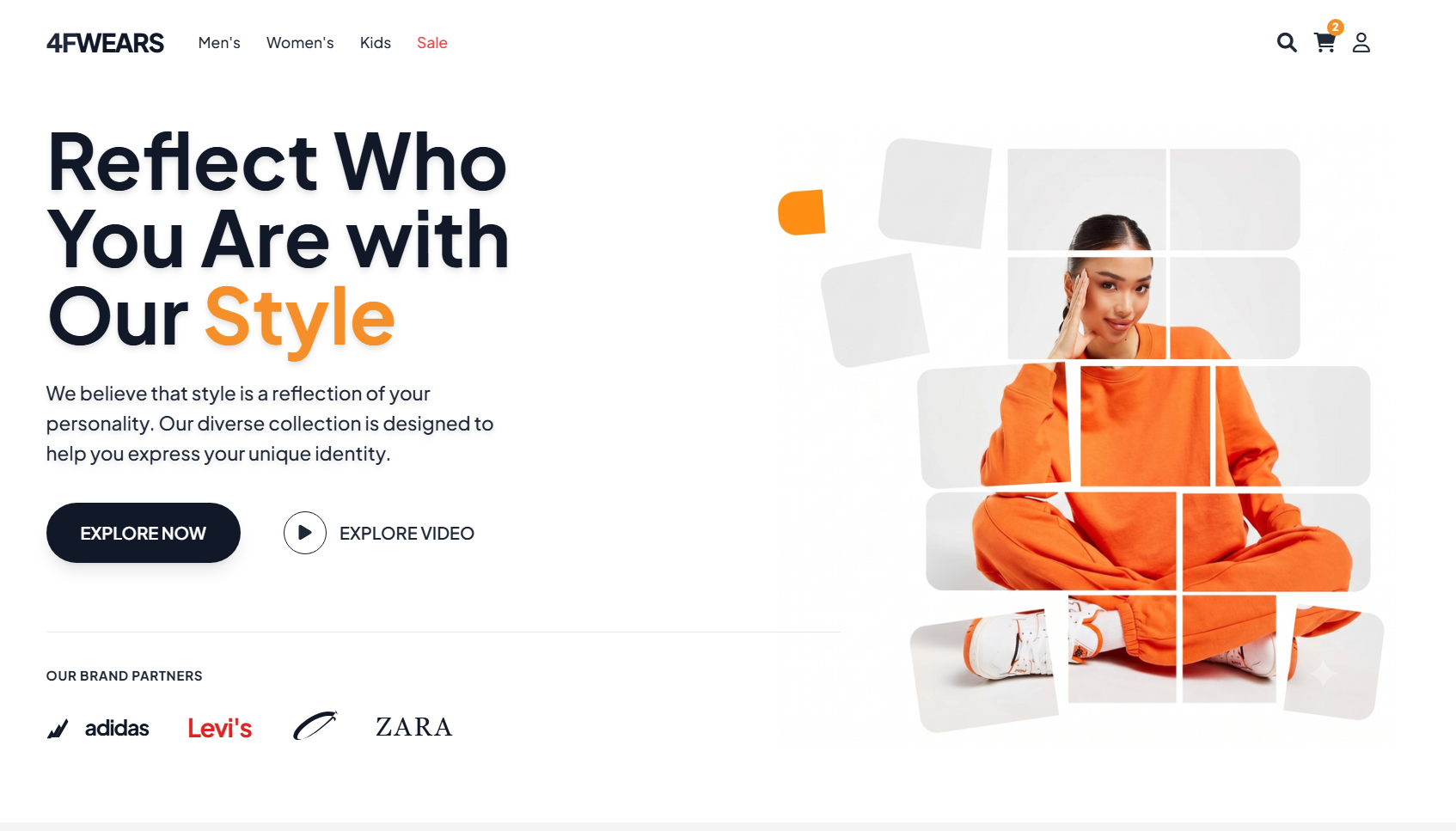 4FWEARS — E-commerce Landing Page