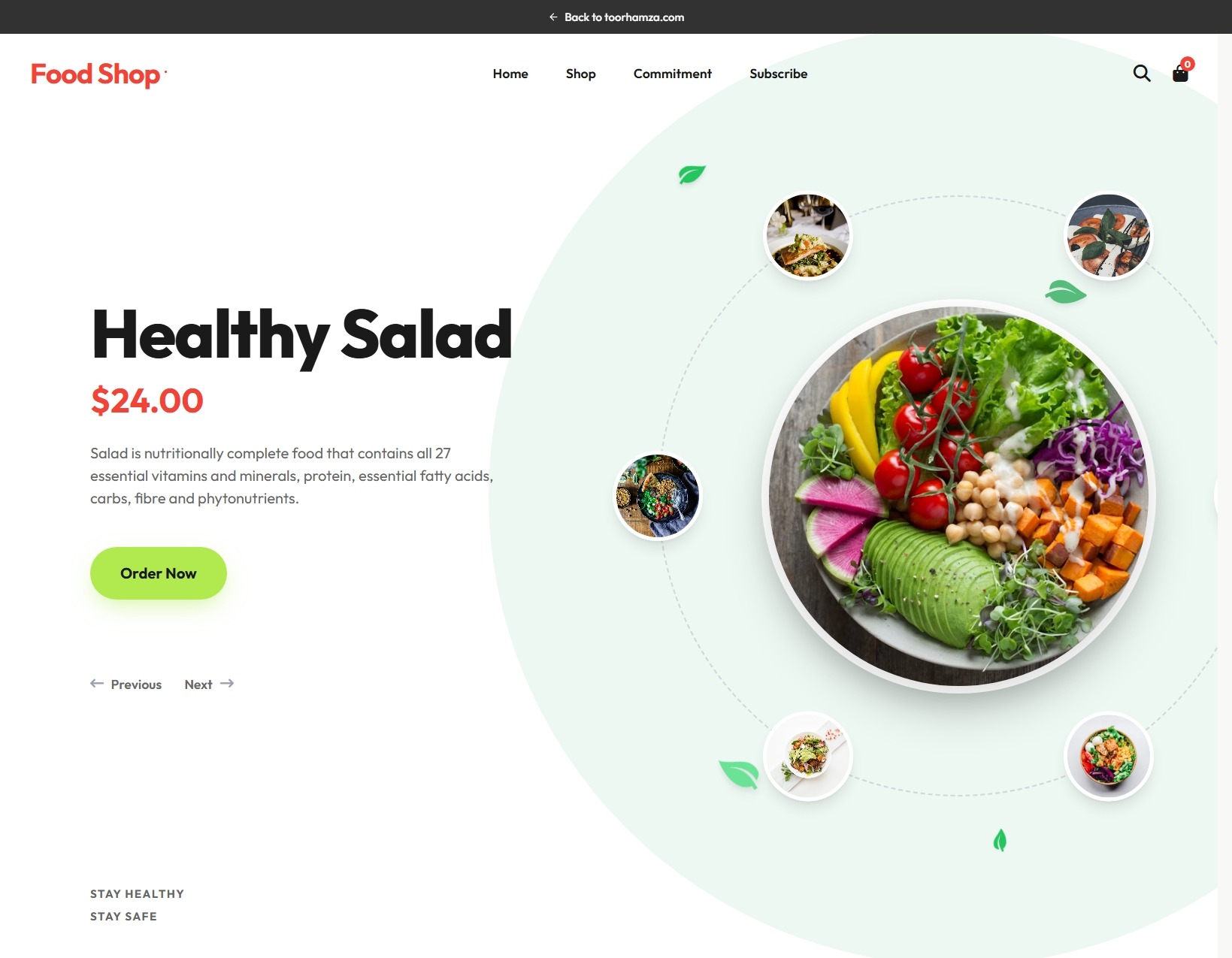 Smash - Healthy Food Landing Page