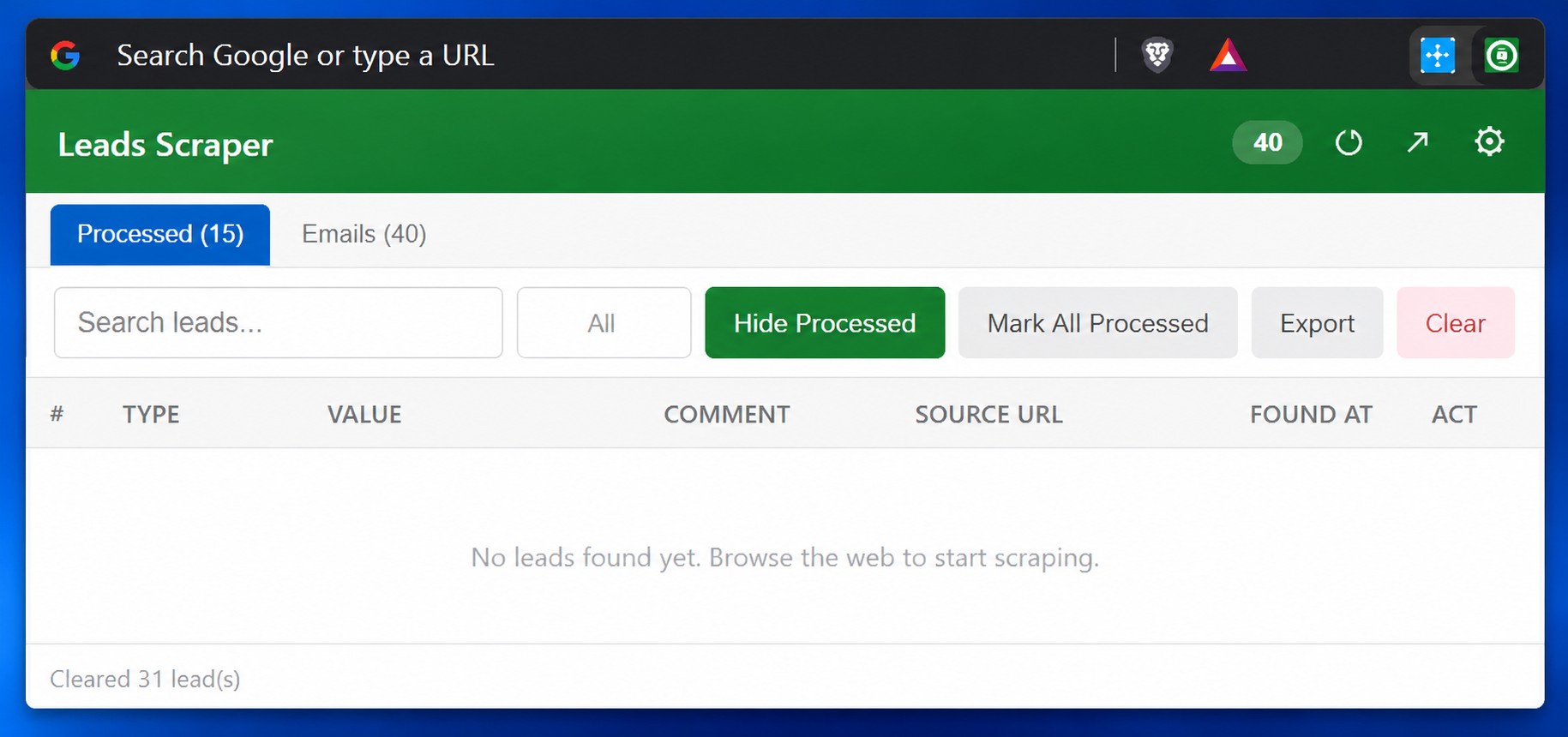 Leads Scraper - A Configurable Chrome Extension for Automated Lead Extraction