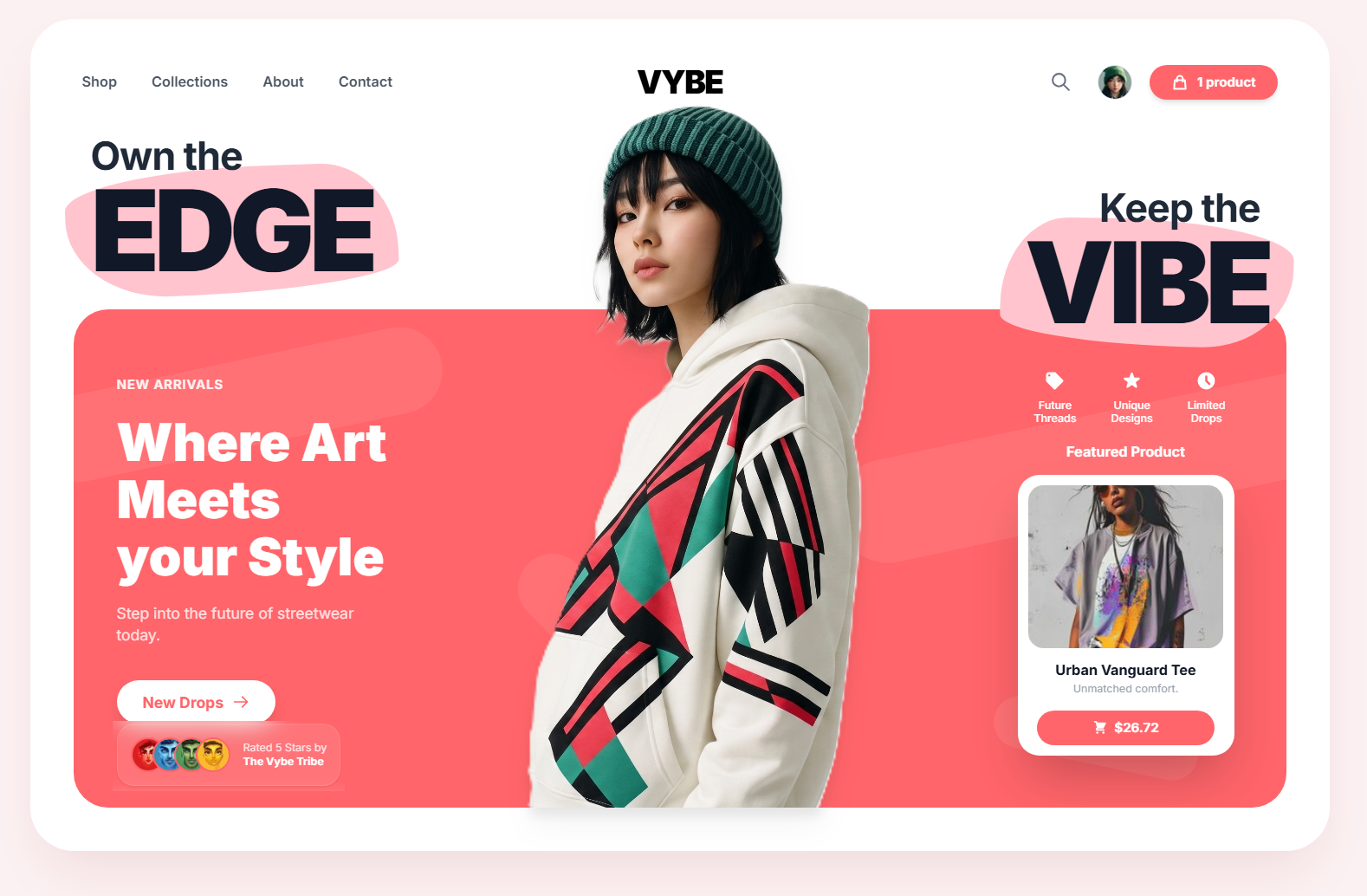 VYBE — Streetwear Landing Page